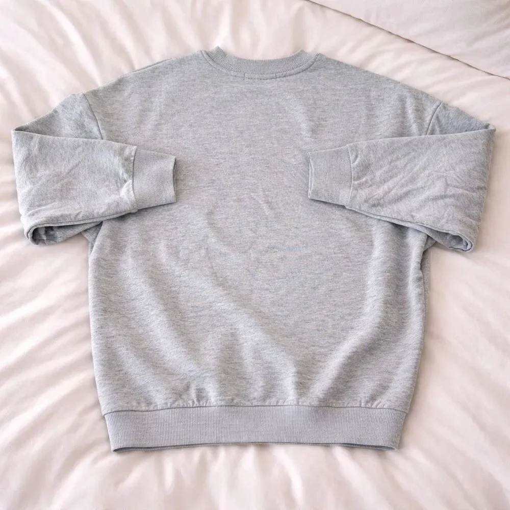 Favorite Daughter Collegiate Cotton Graphic Sweatshirt Size M Gray - Picture 3 of 8